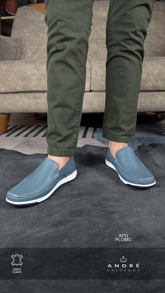 Mocasin Apu - Cuero plomo