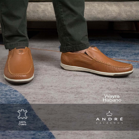 Mocasin Wayra - Cuero Habano