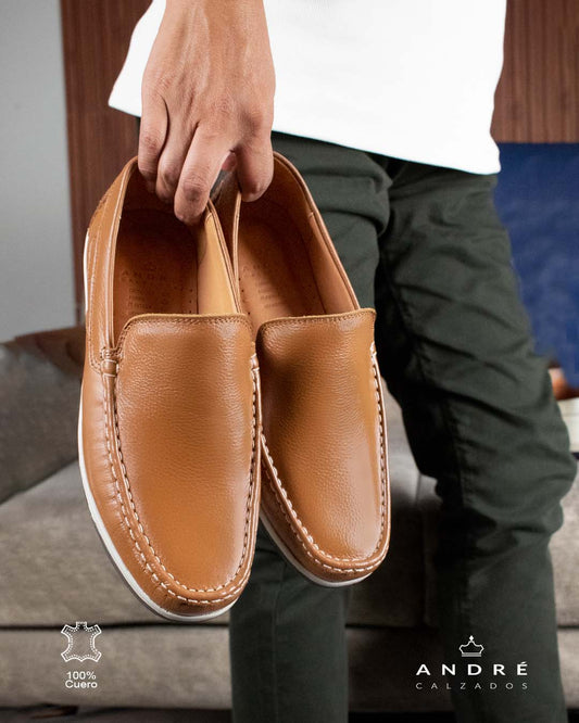 Mocasin Apu - Cuero Natural