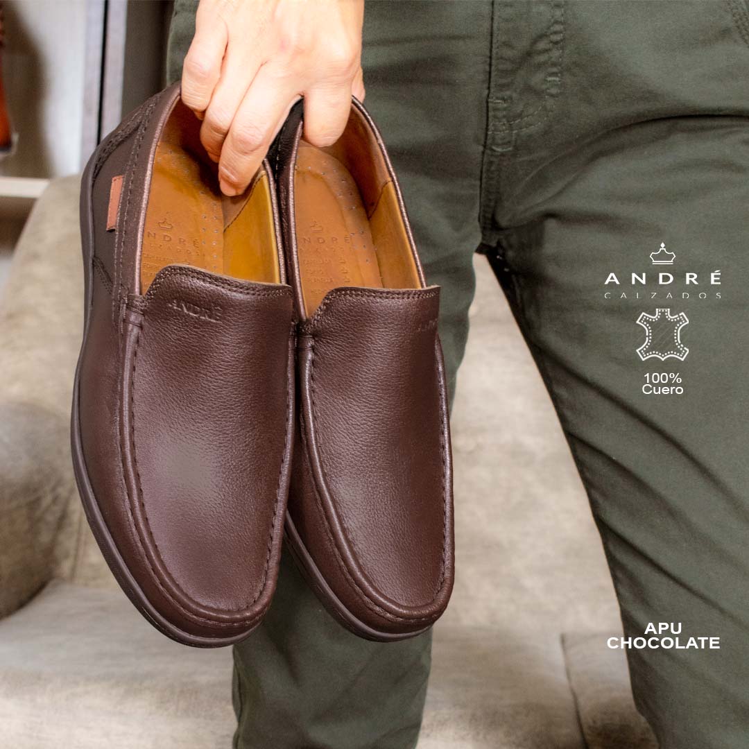 Mocasin Apu - Cuero chocolate