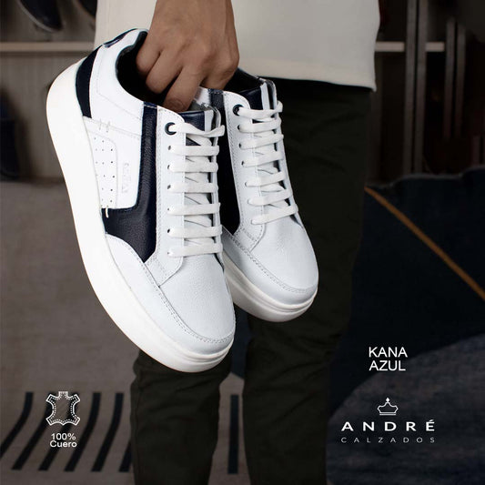 Zapatilla de cuero Kana negro II