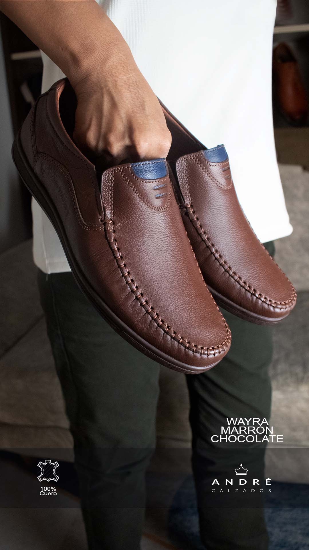 Mocasin Wayra - Cuero Chocolate