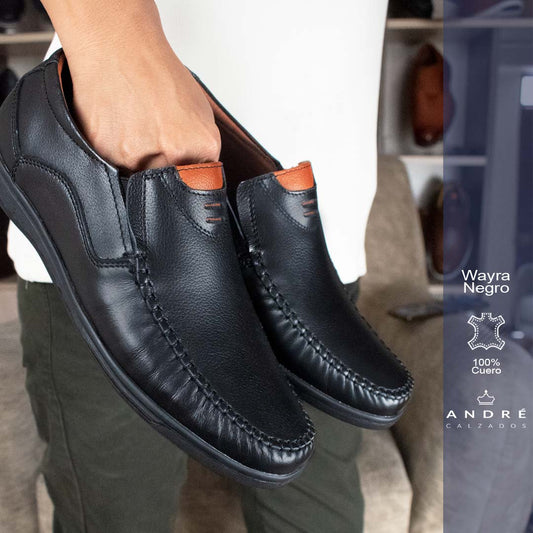 Mocasin Wayra - Cuero negro
