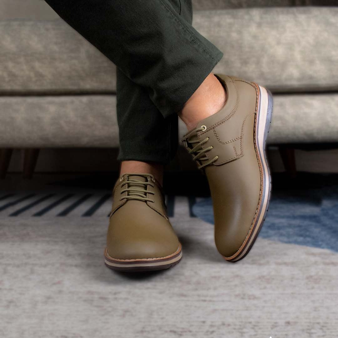 Zapato Wayna - Cuero Oliva