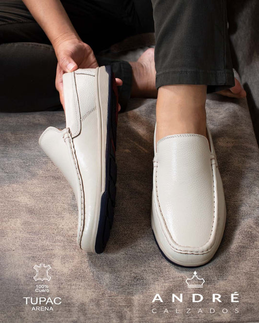 Mocasín Tupac - Cuero arena