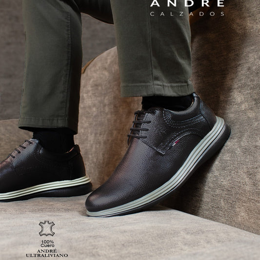 Zapato André Ultraliviano - Cuero negro