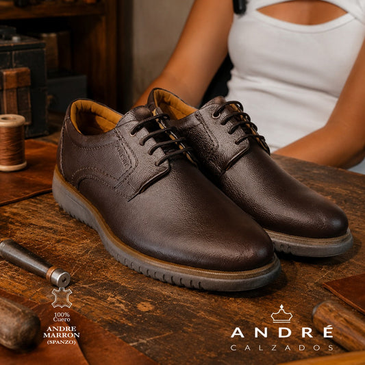 Zapato Andre - Cuero marrón moro