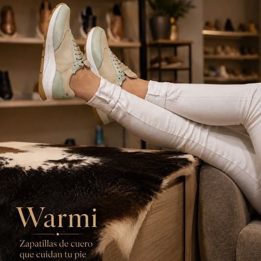 Zapatilla Warmi Limón - Cuero beige