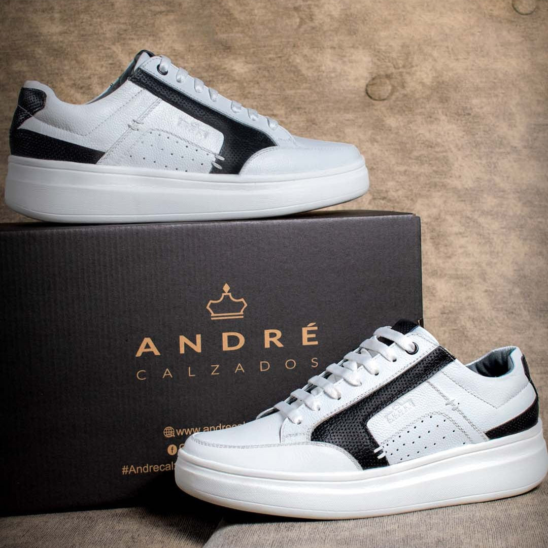 Zapatilla de cuero Kana negro II