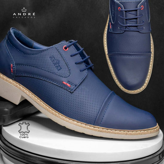 Zapato de cuero Kallpa azul