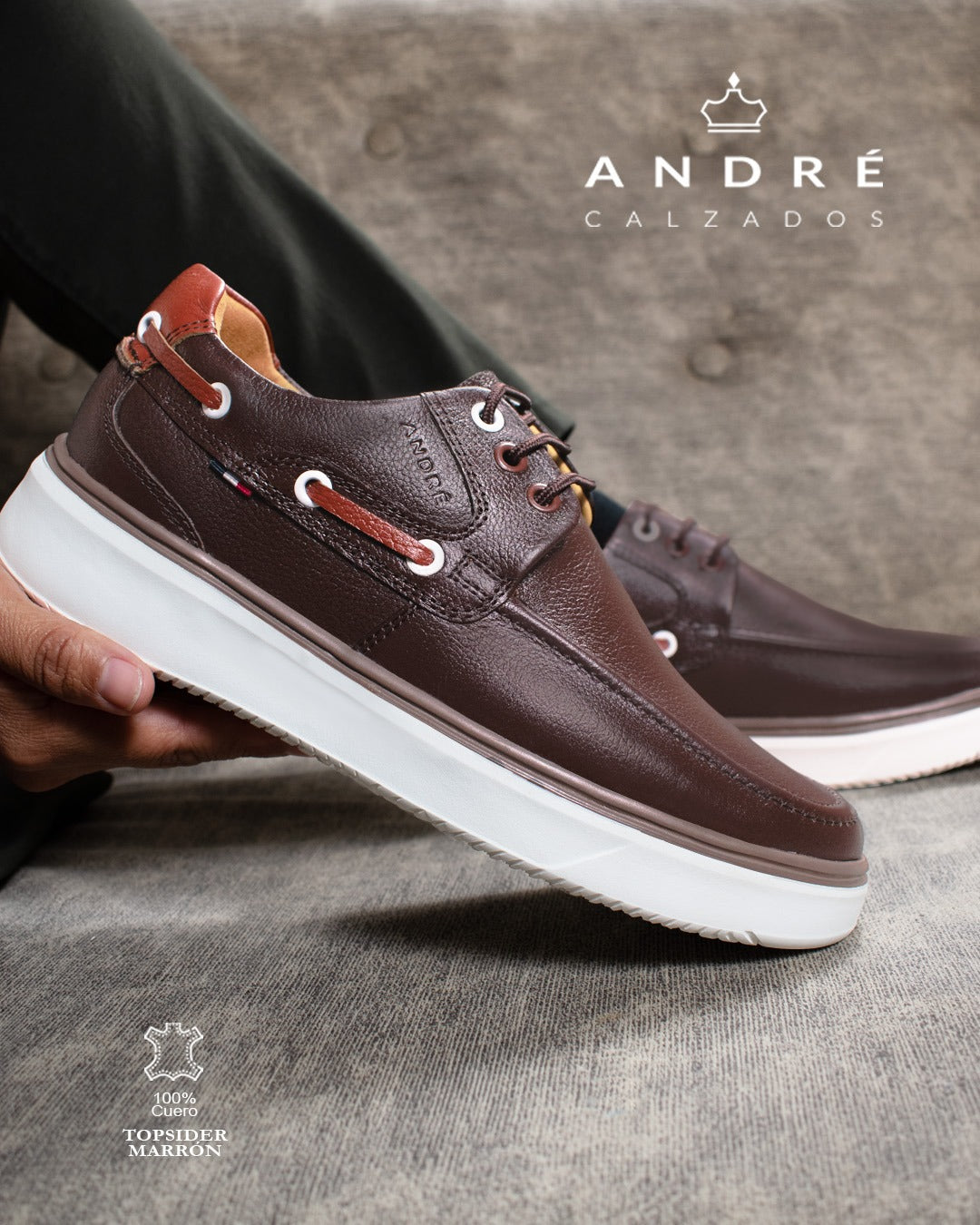 Zapato Top sider - Cuero marrón