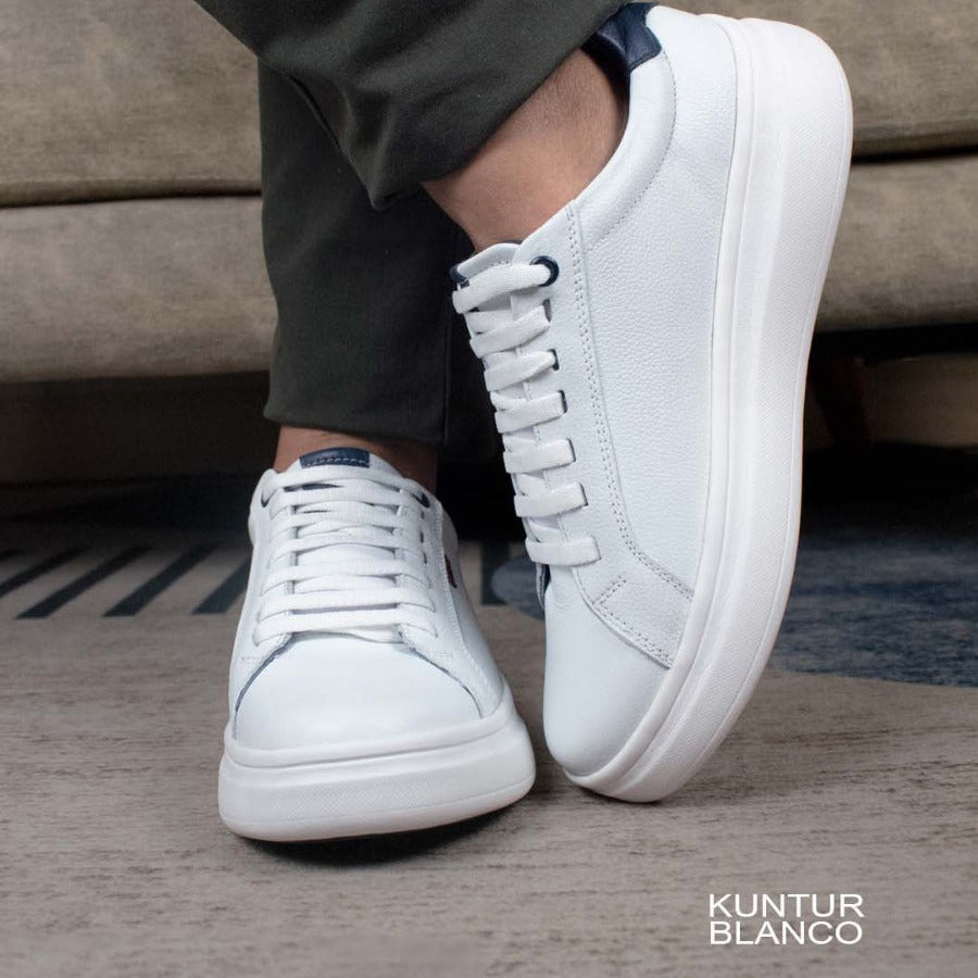 Zapatilla Kuntur Eva - Cuero blanco