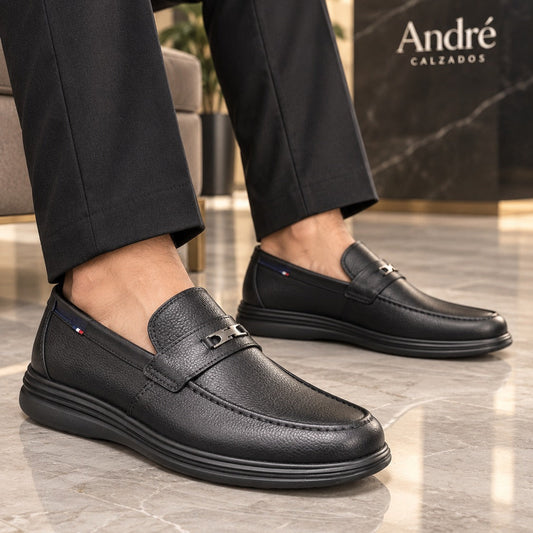 Mocasin Puente - Cuero Negro