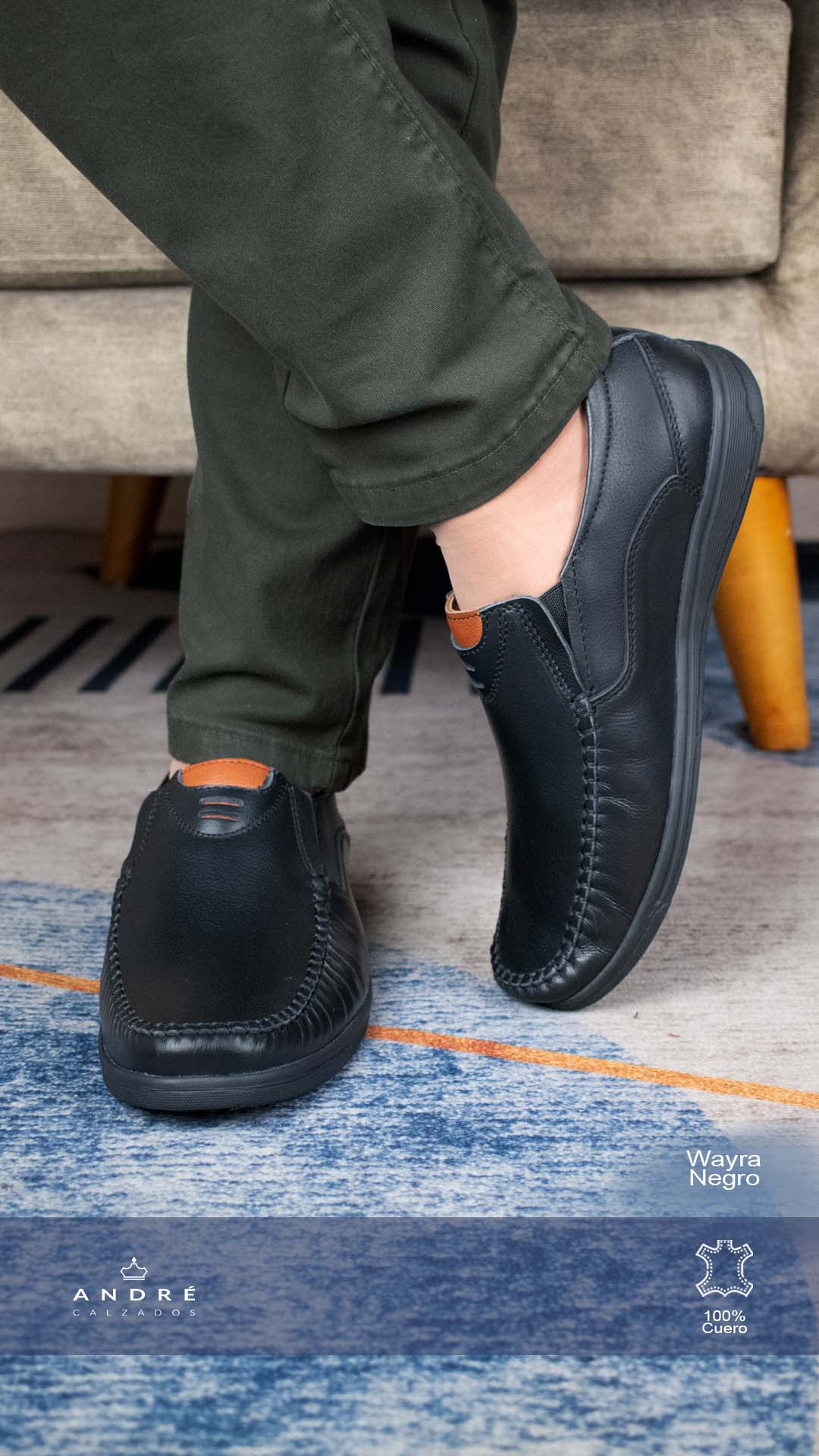 Mocasin Wayra - Cuero negro