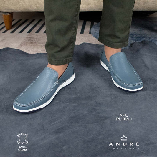 Mocasin Apu - Cuero plomo