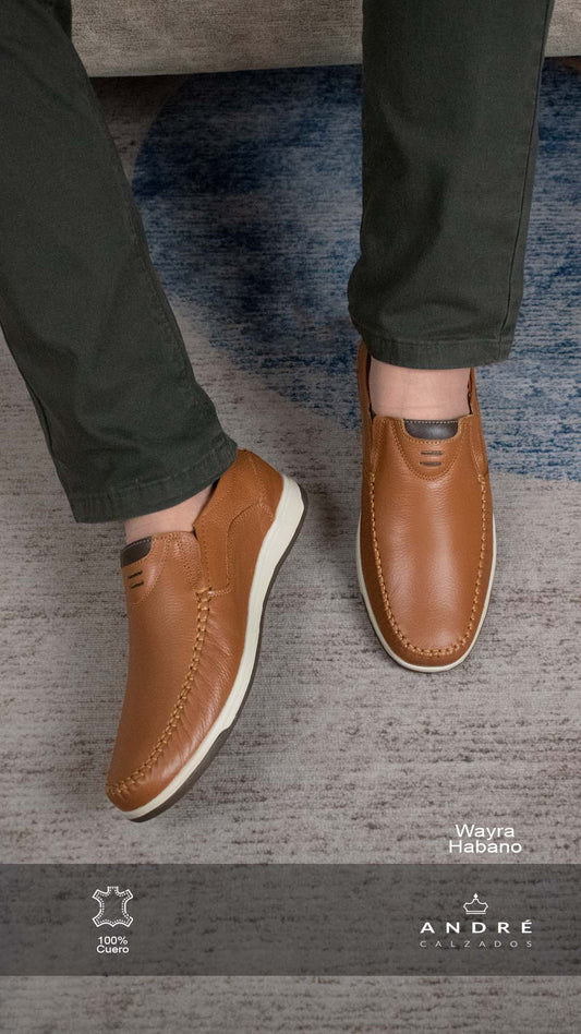 Mocasin Wayra - Cuero Habano