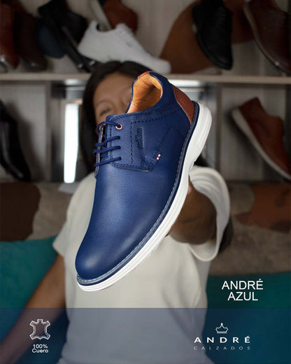 Zapato Andre - Cuero Azul