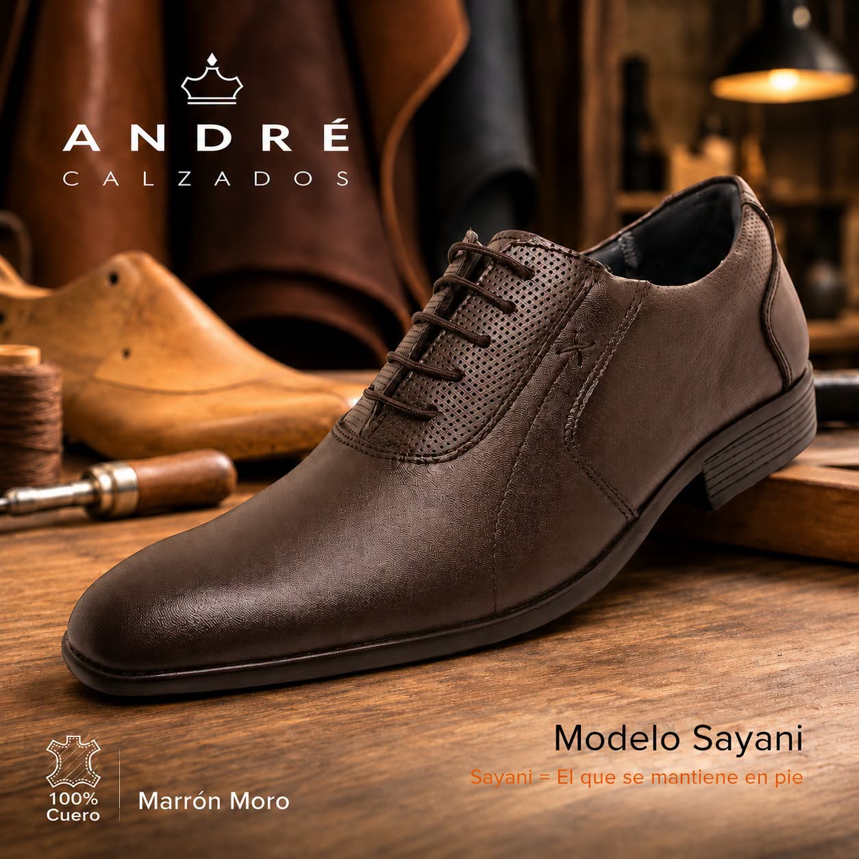 Zapato Sayani - Cuero guante apache