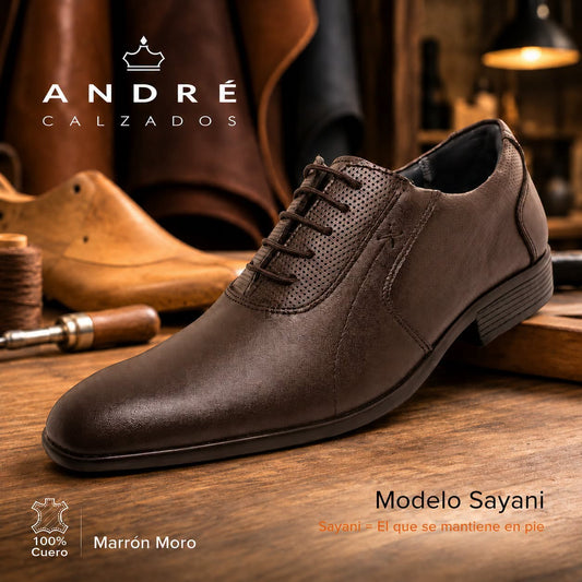 Zapato Sayani - Cuero guante apache