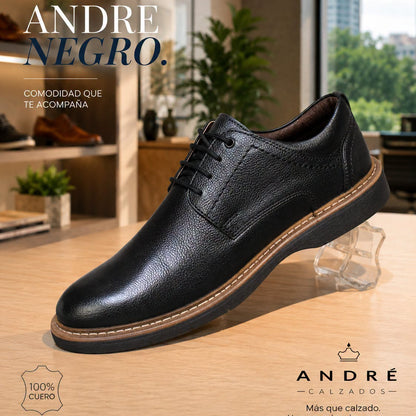 Zapato de cuero André Negro