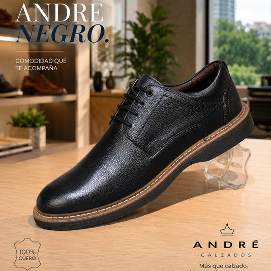 Zapato de cuero André Negro