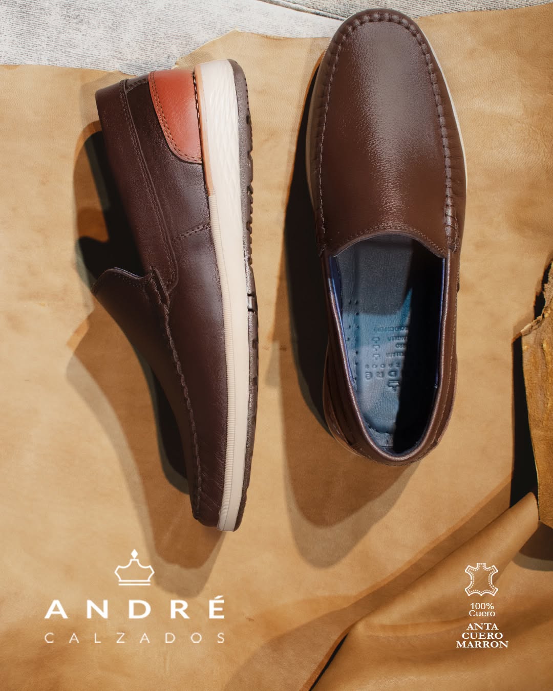 Mocasin Anta - Cuero Chocolate