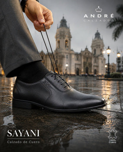 Zapato Sayani - Cuero guante Negro