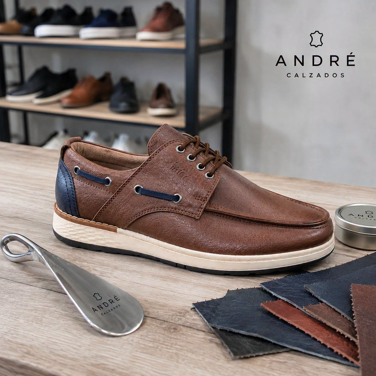 Zapato Top sider - Cuero marrón