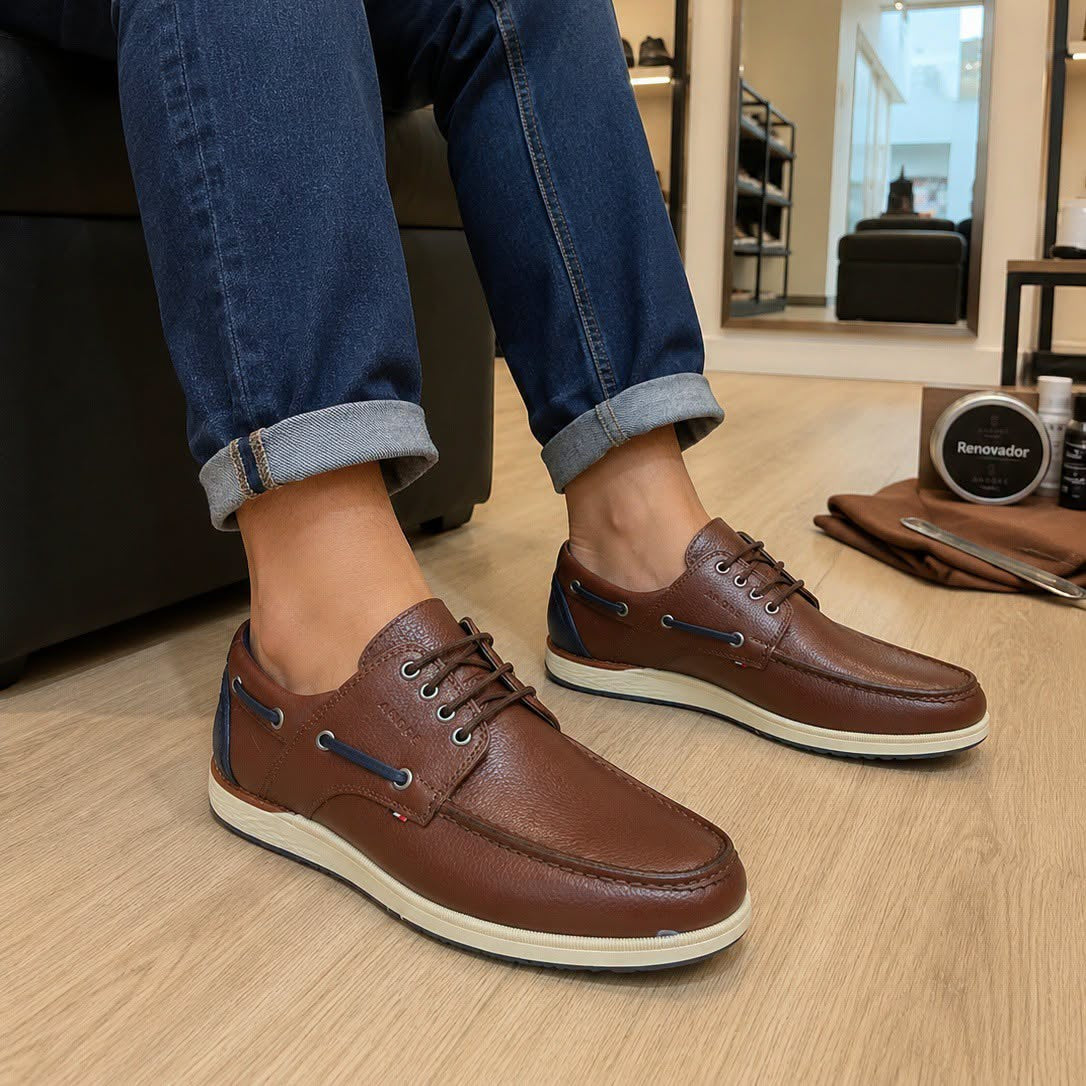 Zapato Top sider - Cuero marrón