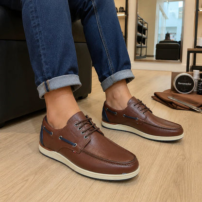 Zapato Top sider - Cuero marrón
