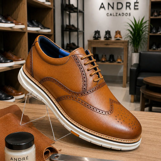 Zapato Oxford - Cuero Caramelo