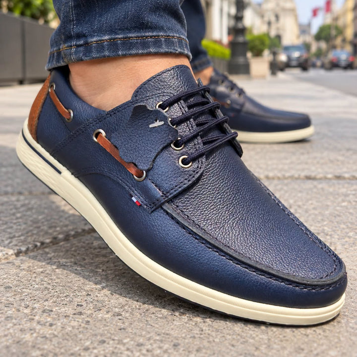 Zapato Top sider - Cuero Azul oscuro