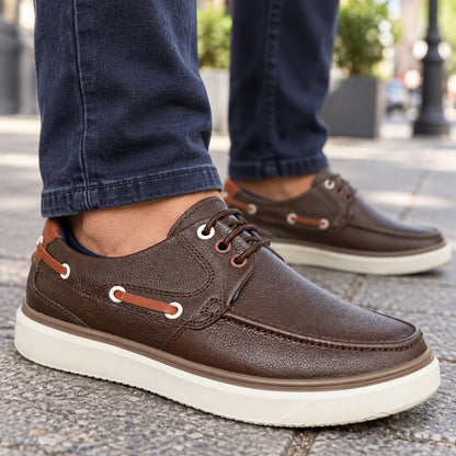 Zapato Top sider - Cuero marrón