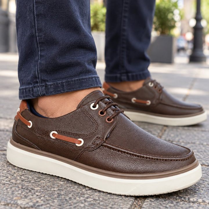 Zapato Top sider - Cuero marrón
