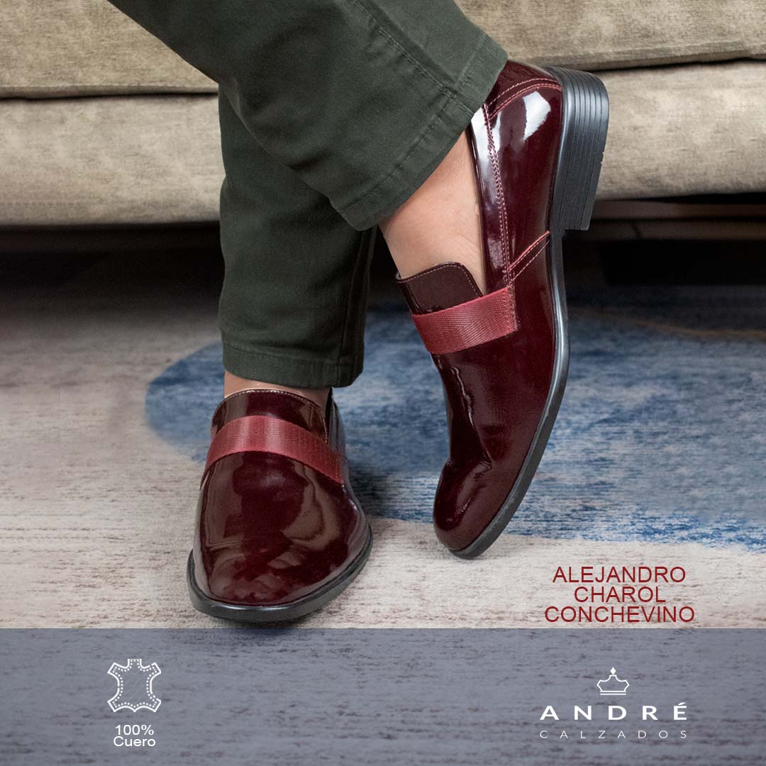 Mocasin de Cuero Charol Conchevino