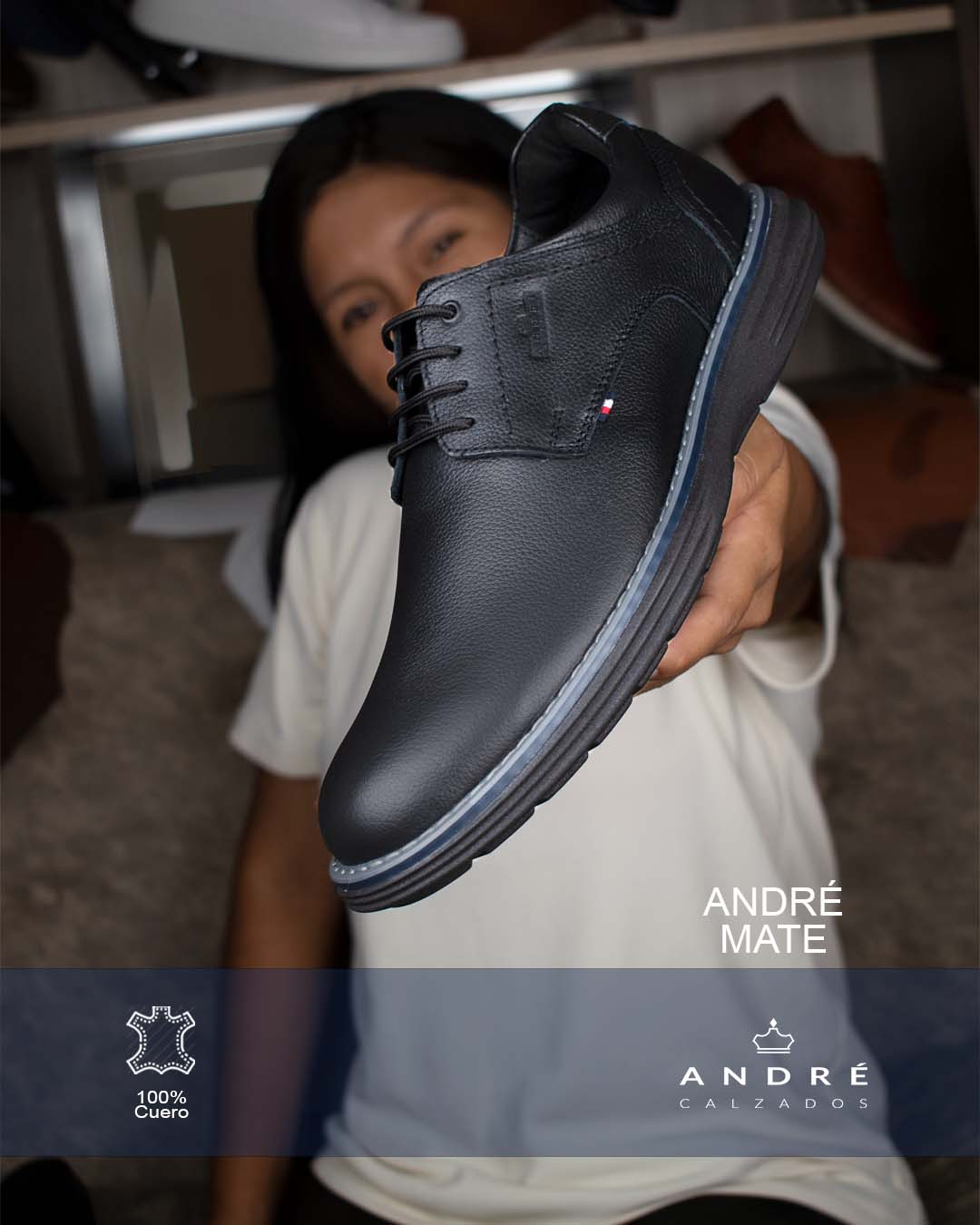 Zapato Andre - Cuero Negro