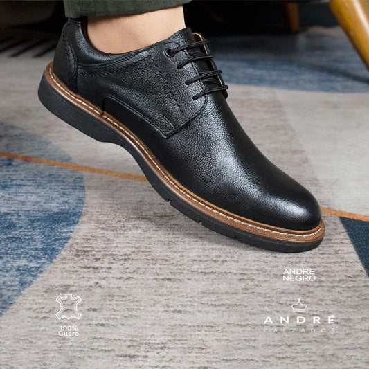 Zapato de cuero André Negro