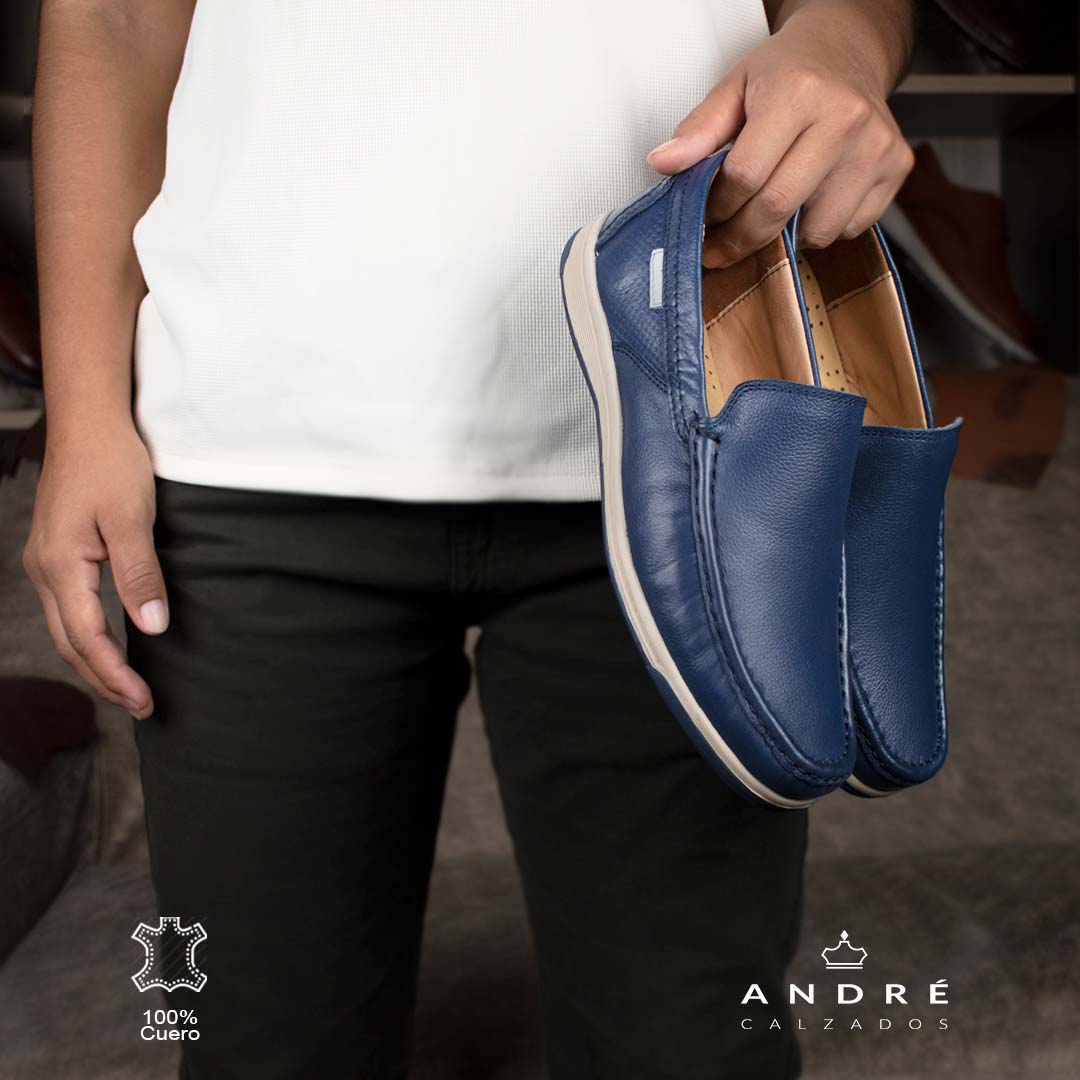 Mocasines Apu - Cuero azul