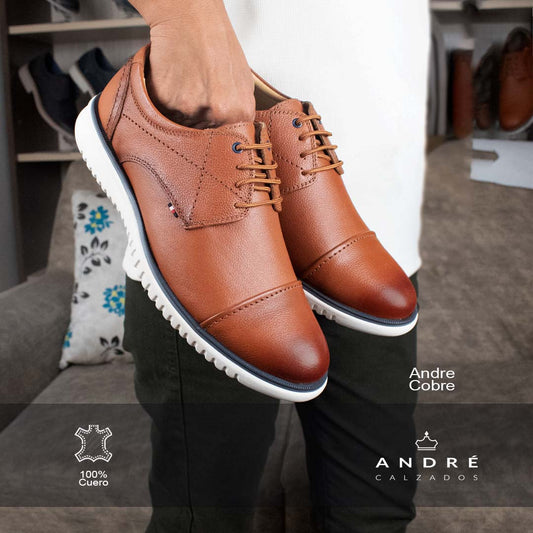 Zapato de cuero Andre Cobre