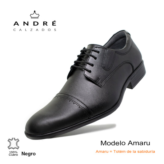 Zapato de cuero guante negro Amaru
