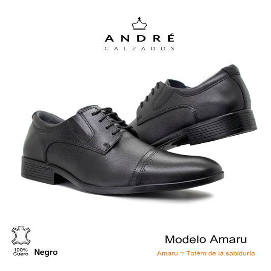 Zapato de cuero guante negro Amaru