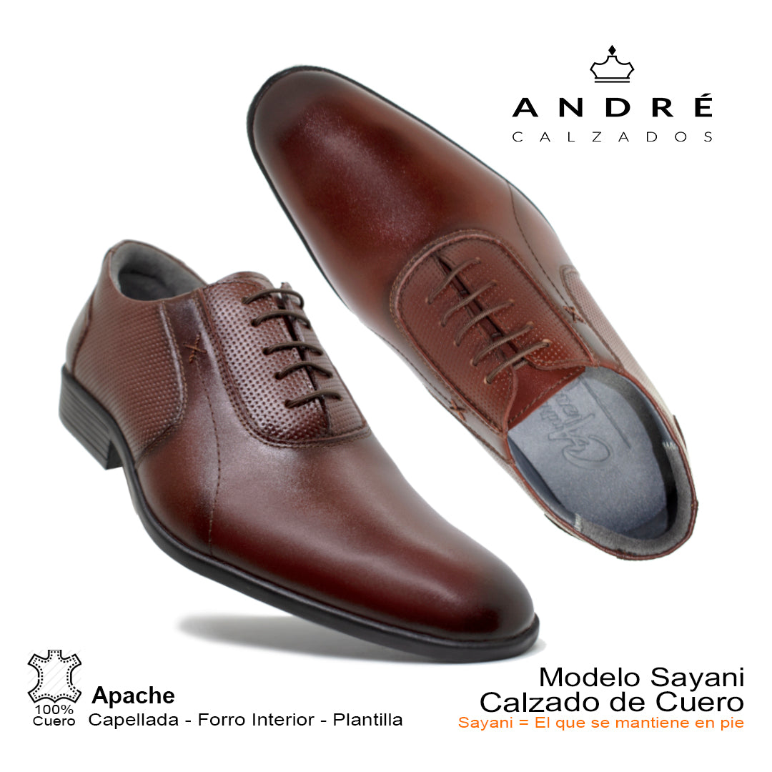 Zapato Sayani - Cuero guante apache
