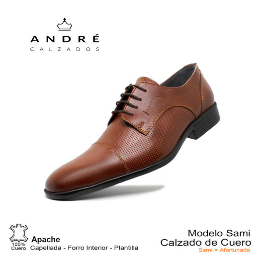 Zapato de cuero guante caramelo Sami