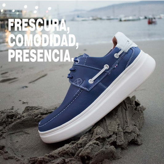 Zapato Top sider - Cuero Azul