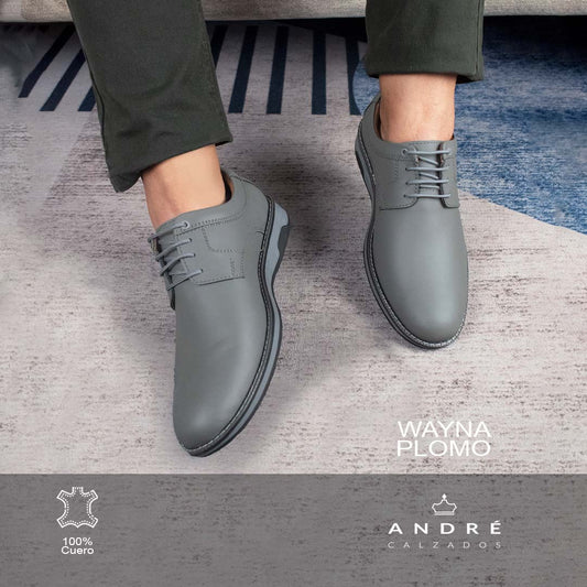 Zapato de cuero Wayna Plomo