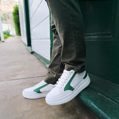 Zapatilla de cuero Kana verde