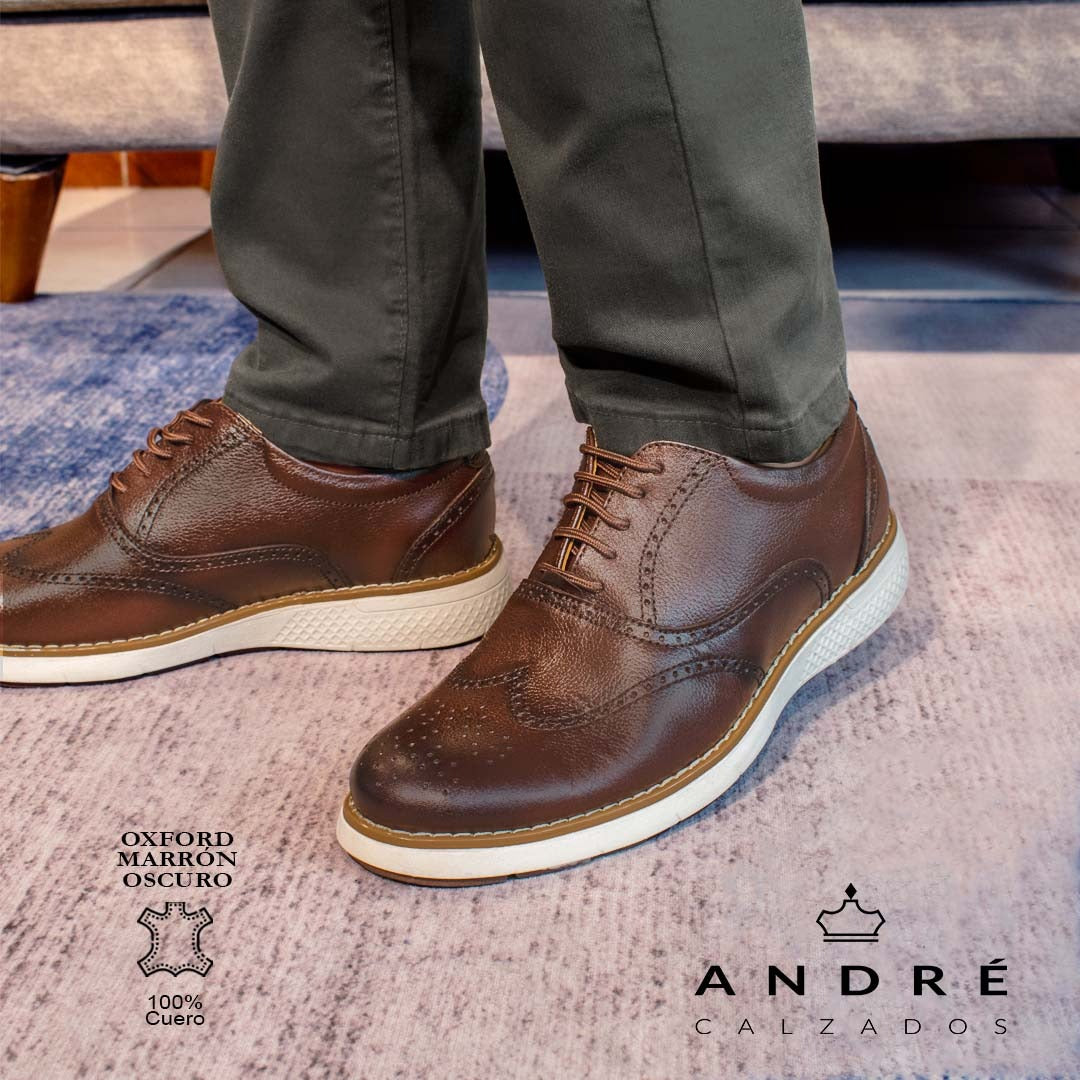 Zapato Oxford - Cuero marrón moro