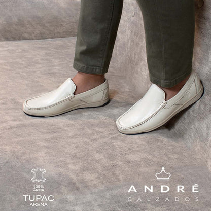 Mocasín Tupac - Cuero arena