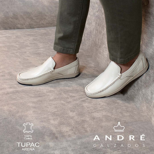 Mocasín Tupac - Cuero arena