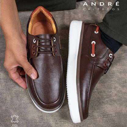 Zapato Top sider - Cuero marrón